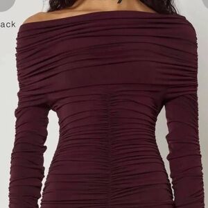 KHY LONG SLEEVE RUCHED MINI DRESS